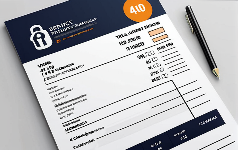 **
A clean, modern invoice template with fields highlighted, displaying essential information: company logo, client details, invoice number, itemized services with prices, VAT amount, total amount due, payment terms, and bank details. The style should be professional and easy to read.
**